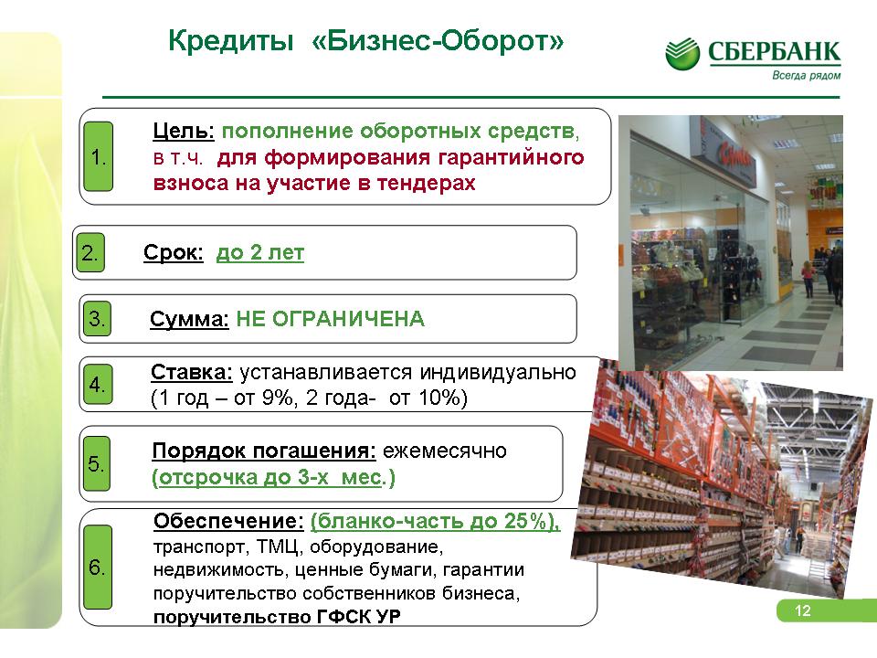 Бизнес план пополнение оборотных средств